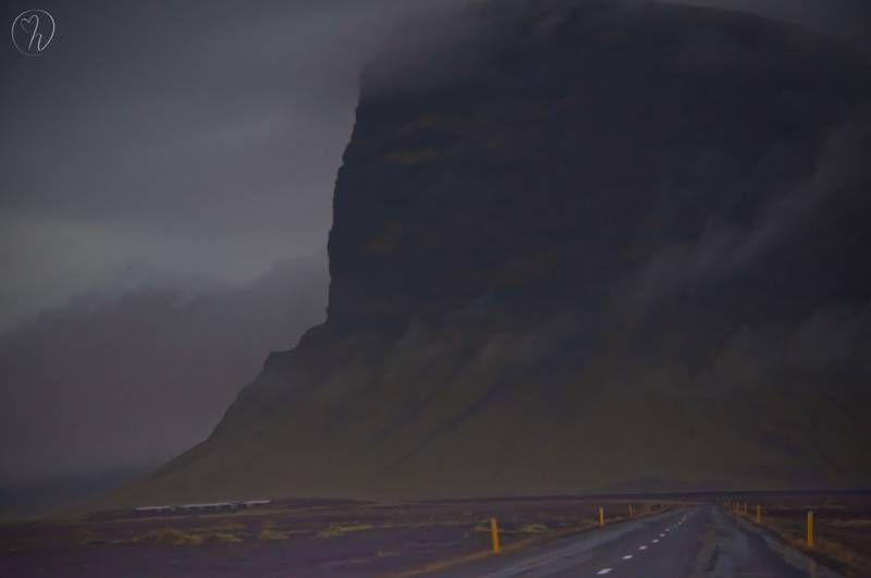 cliff with road